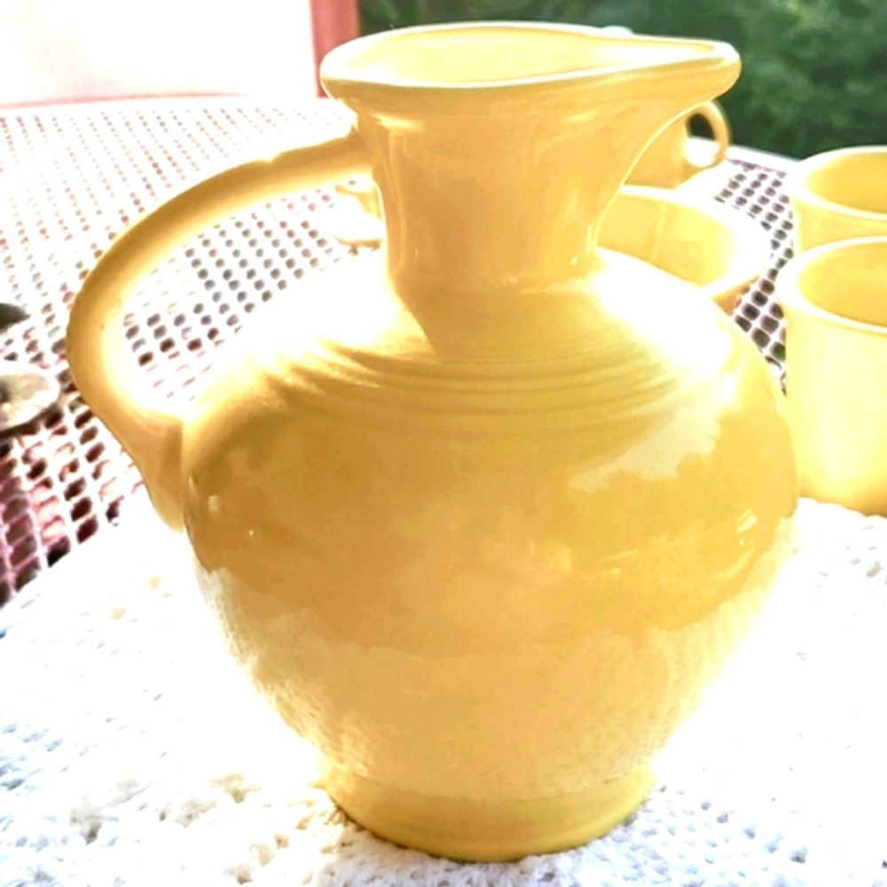 Fiestaware Pale Yellow Water Pitcher - Picture 6 of 12